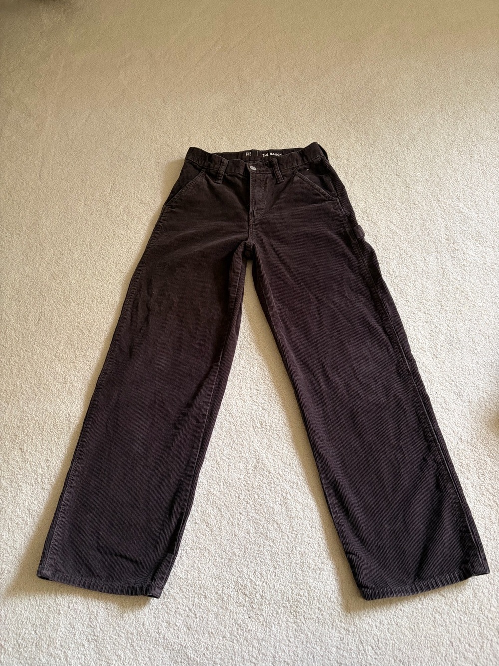 Gap Boy’s Corduroy Work Pants - Dark Brown